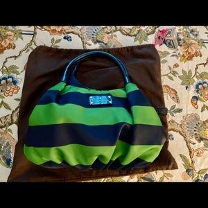 Kate Spade Cambridge Stevie striped nylon satchel